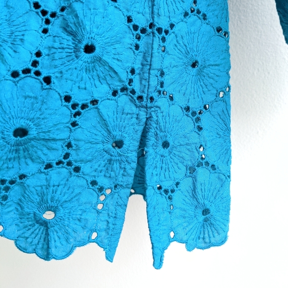 Liz Claiborne button up 3/4 crochet cardigan size 8 - Picture 8 of 8